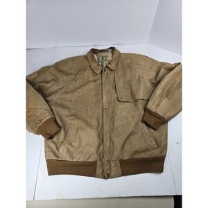 Vintage Marlboro Jacket Mens XL Adventure Team Brown‎ Suede Leather Bomber 90s